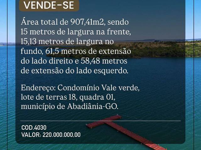 #4030 - Área para Venda em Abadiânia - GO